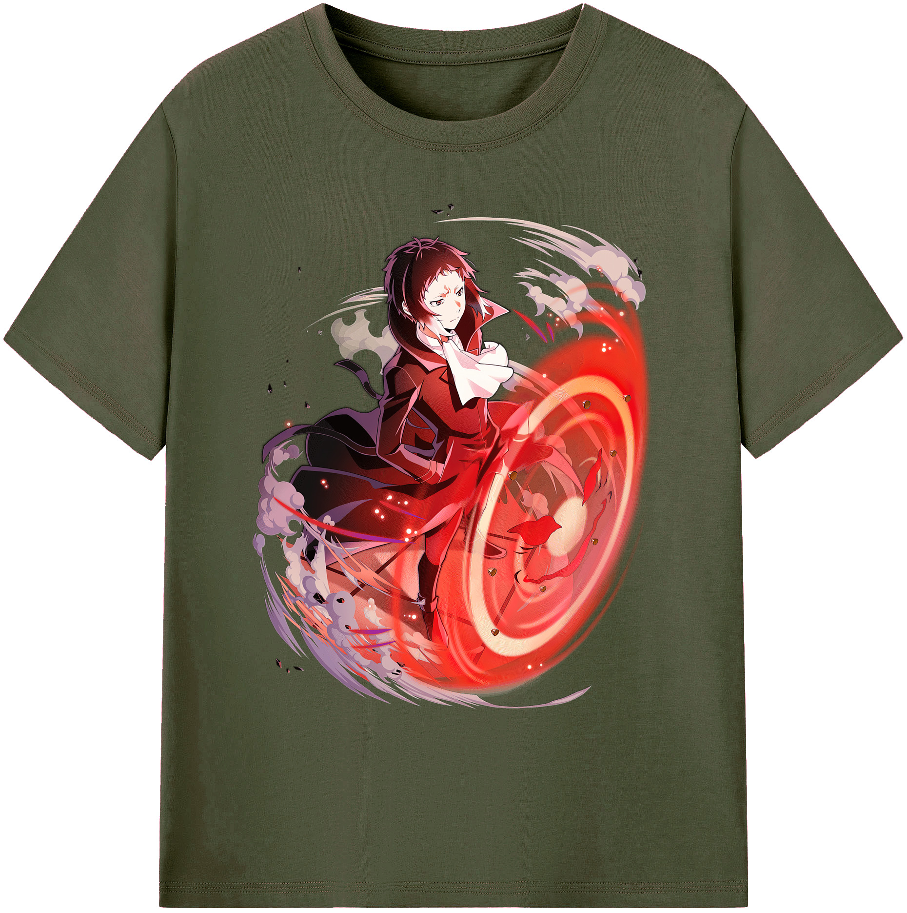 （画像用） 文豪ストレイドッグス Bungo Stray Dogs 綿100％ メンズ半袖Tシャツ｜肌触りやわらか＆通気性
